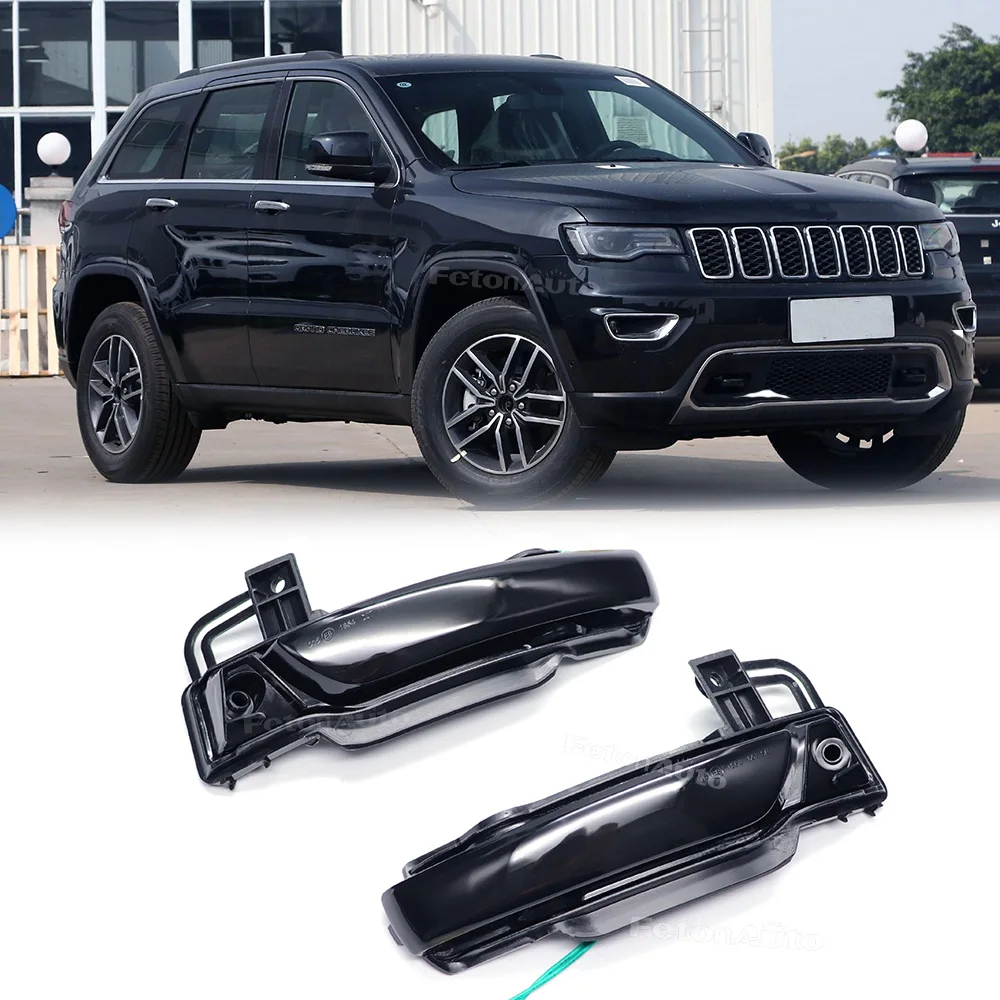 For Jeep Grand Cherokee WK2 2011-2018 2019 2020 Car LED Dynamic Turn Signal Side Mirror Light Rear Mirror Blinker Lamp