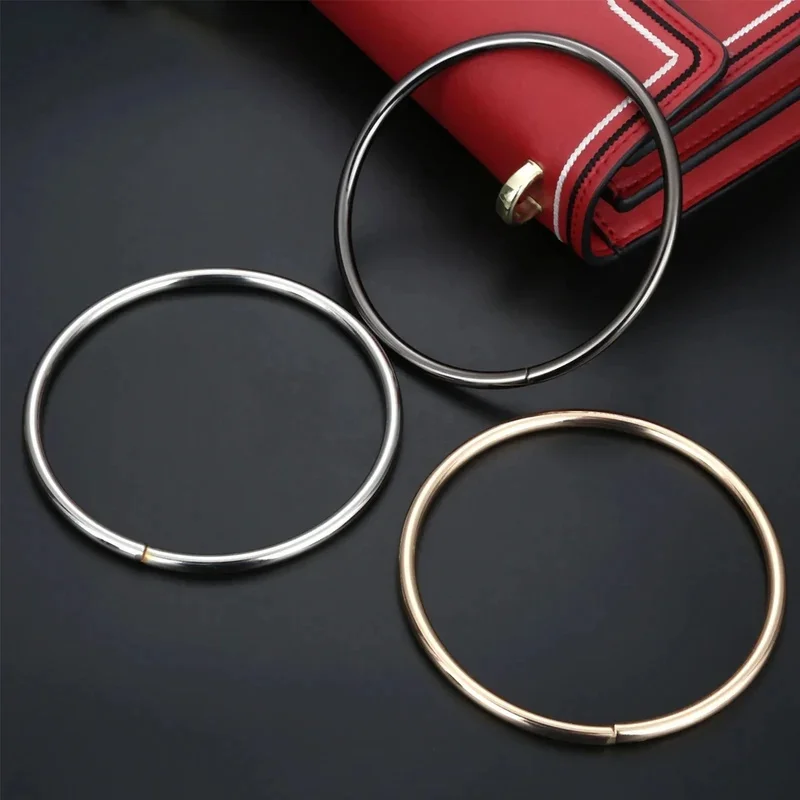 10/20Pc Round Metal Bag Handles Replacement O-ring Hanging Buckle DIY Handbag Purse Handmade Hardware Accessories