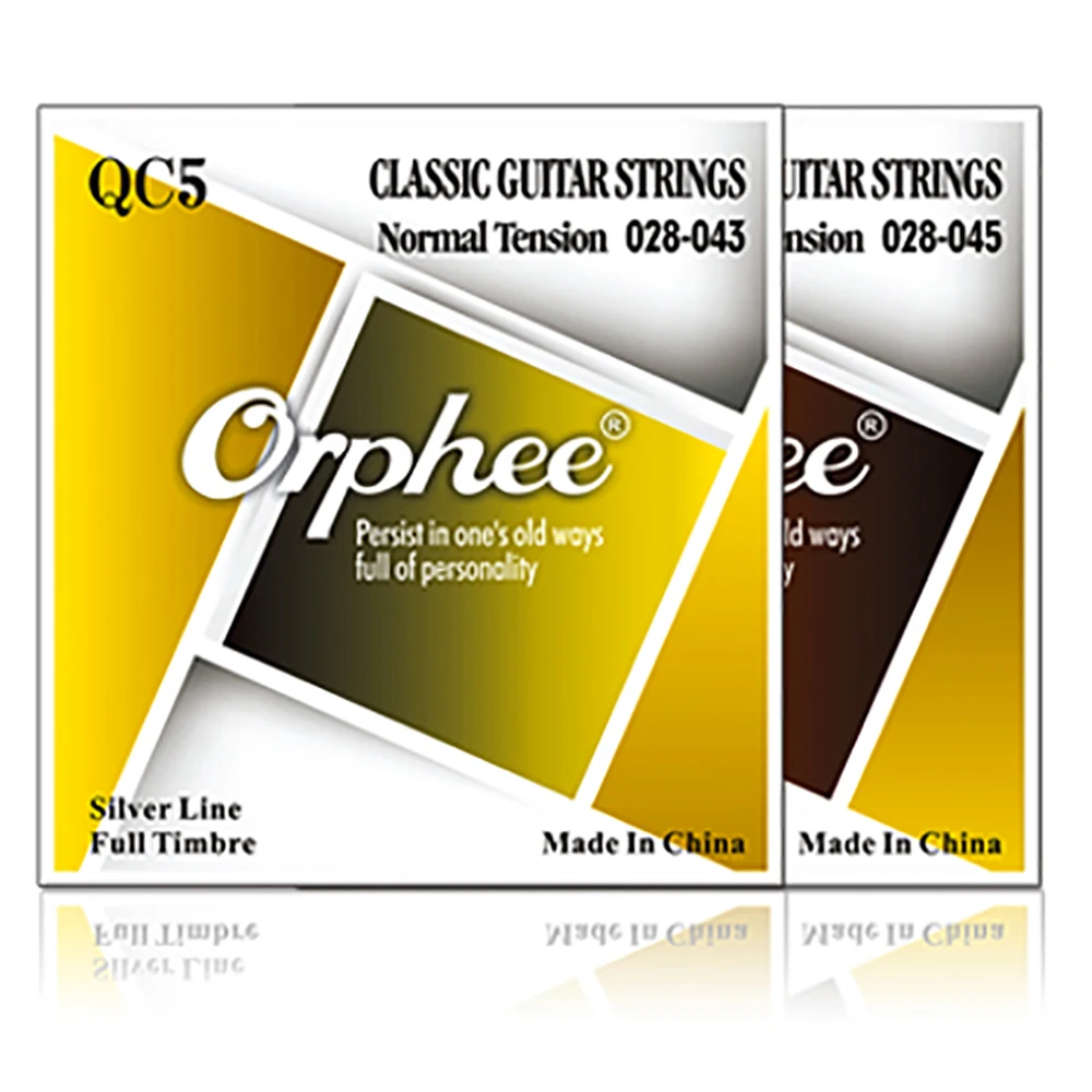 

Orphee QC5 Series Classical Guitar Strings High Quality Nylon Core Wire Silver Plated Winding Strings Guitar Accessories & Parts