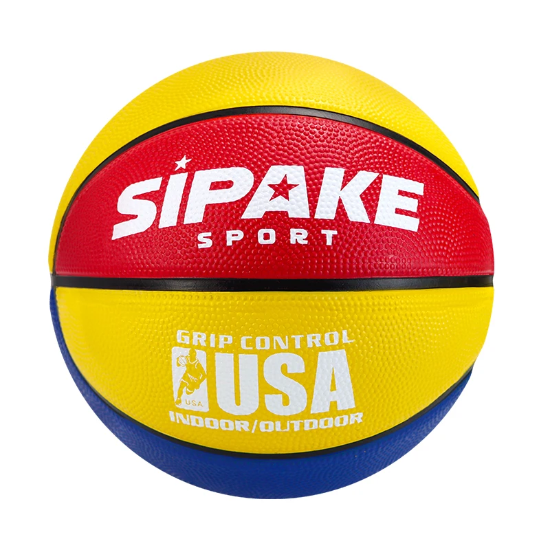 SIPAKE Taglia 4 taglia 5 Pallacanestro in gomma resistente all'usura Palla da allenamento per interni ed esterni Pallacanestro da competizione antiscivolo