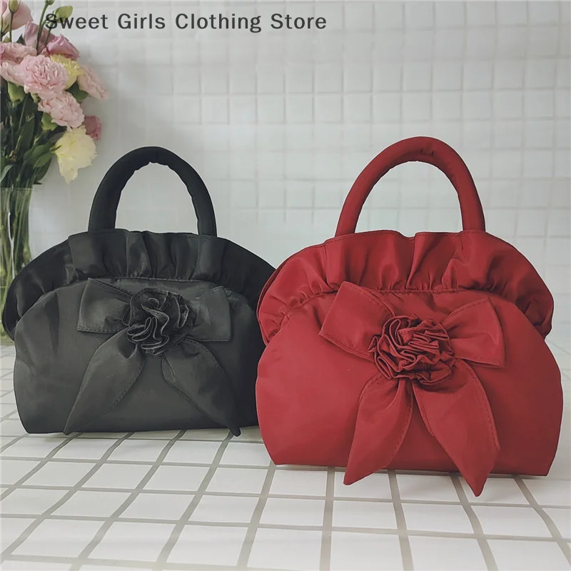 

Сумка на молнии с бантом и цветком, сумка с рюшами и листьями, кошелек в этническом стиле, кошелек, сумка для монет, сумка для телефона