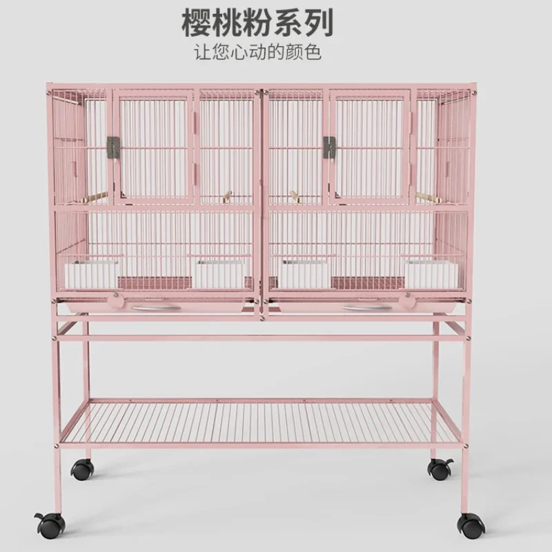 six-square lattice parrot bird breeding cage superimposed bird cage separation layered compartment cage splash-proof large