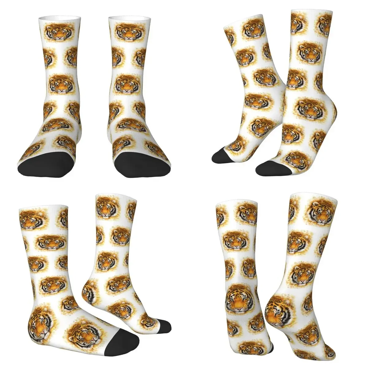 

Bengal Tiger Animal Socks Harajuku Sweat Absorbing Stockings All Season Long Socks for Unisex Valentine's Day Gifts