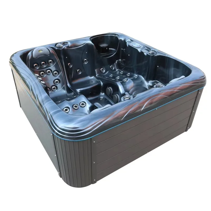 Modern White Acrylic Spa Bath 4 Person Control European Style