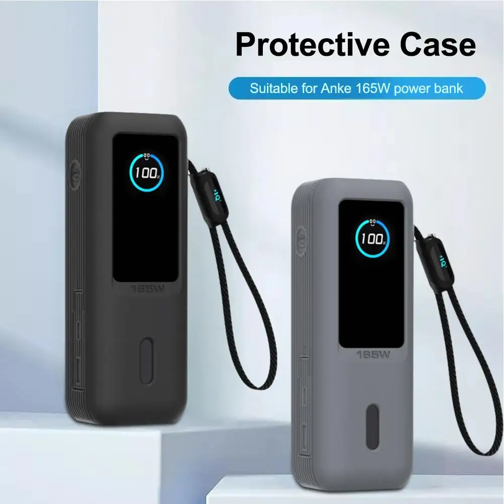 Portable Charger Protective Case Silicone Case Travel Carrying Case TF/SIM Storage Bag For Anker Zolo 25000mAh 165W Power B W7L5