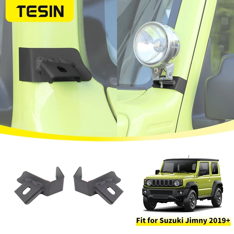 TESIN لسوزوكي جيمي JB74 2019 2020 2021 2022 2023 2024 2025 سيارة A-عمود LED العمل مصباح دعامة إضاءة جبل حامل الملحقات #1