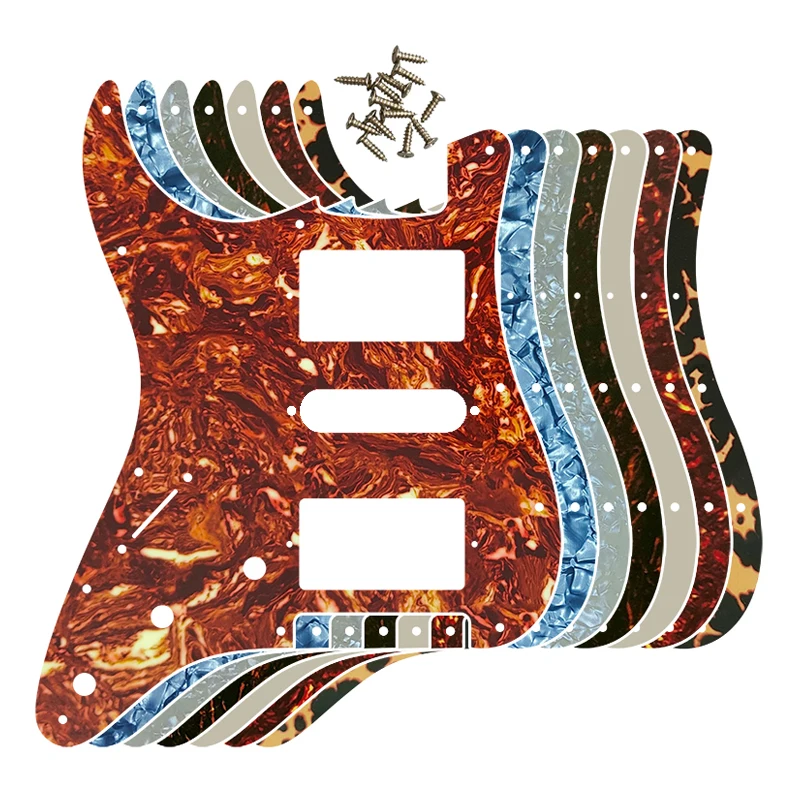 

Pleroo Guitar Parts - Left Handed 72' 11 Screw Holes Standard Two Humbuckers Single St HSH PAF Guitar Pickguard Scratch Plate