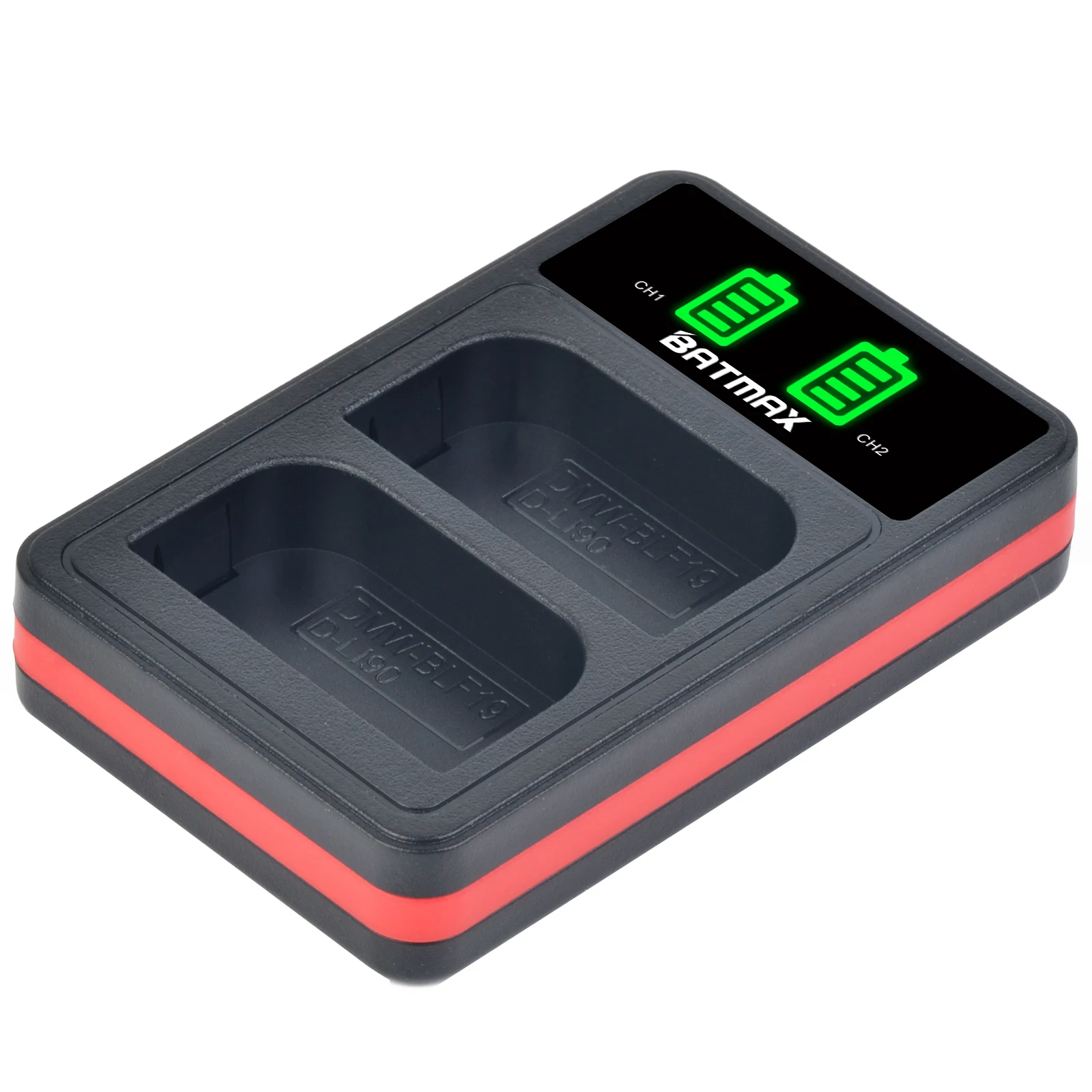 DMW-BLF19E Battery Dual LCD USB Charger for DMW-BLF19 BLF19E BLF19GK BLF19PP DMC-GH3 GH3A GH3AGK GH3GK GH3H GH3HGK GH3K GH4 GH4G