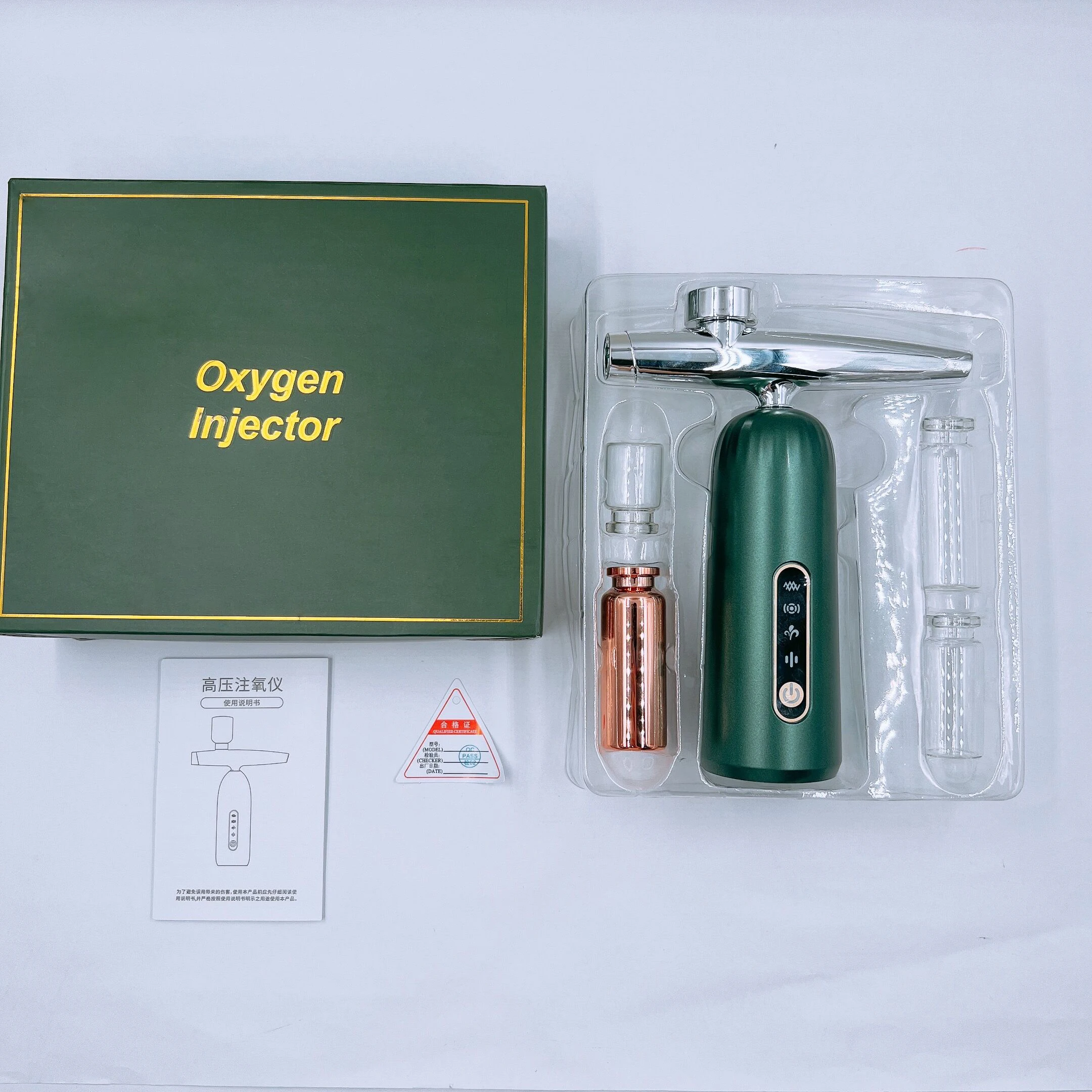 Portable USB Rechargeable Mini Electric High Pressure Oxygen Atomizer Air Compressor Spray Gun Sprayer Oxygen Injector Small Bubble Beauty Nano Skin Facial Hydration Moisturizing Skin Care Tools