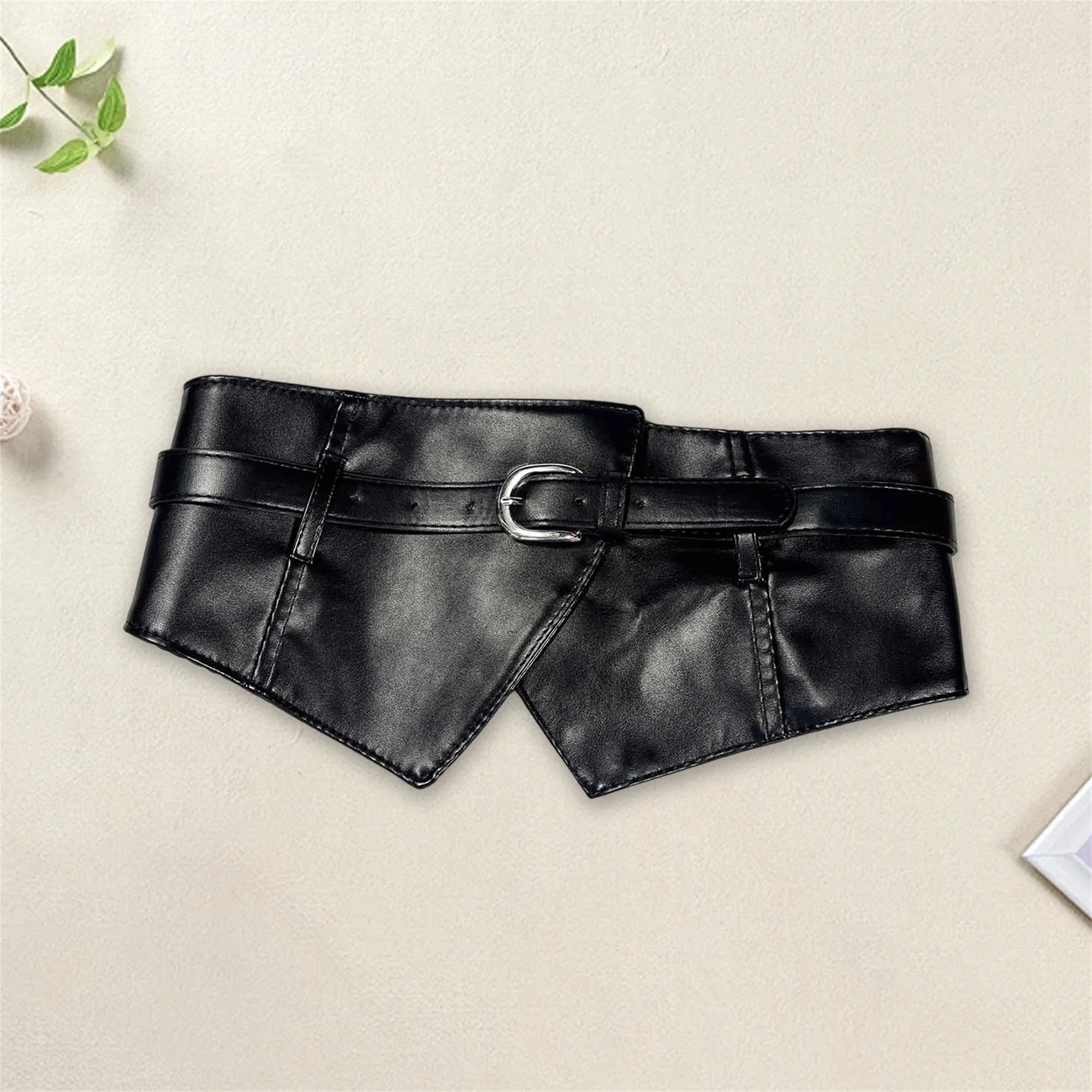 

Женский винтажный широкий пояс, коричневый ретро-регулируемая пряжка, поясной ремень в готическом стиле с заклепками и цепочками