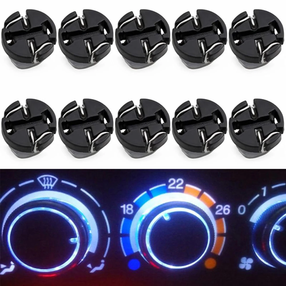 10Pcs T3 Car Bulbs Neo Wedge Climate Gauges Dashboard Control Lights 1 SMD LED Low Consumption High Bright Long Lifespan
