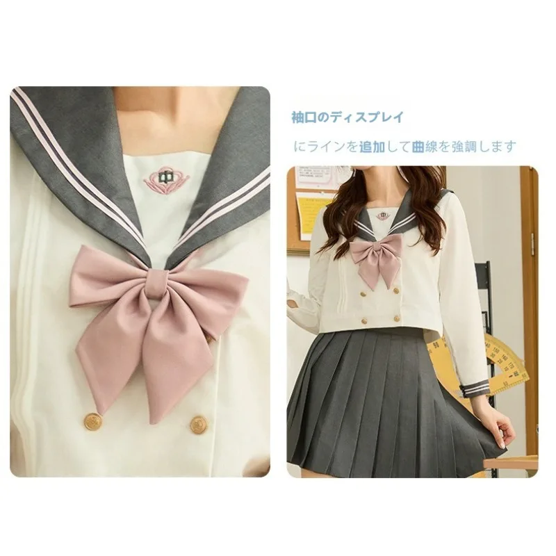 Korean High School Uniform Japanese Orthodox Seifuku Sailor Suit Korean Student Kawaii Jk Outfit Cosplay Summer Pleated Skirt