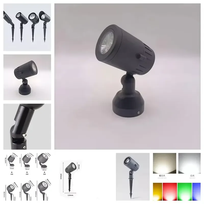 Hot Sales 9W 12W IP65 Aluminum LED Garden Spike Light Outdoor Spot Light for AC 10-30 Beam Angle