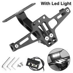 Rear Turn Signal Lamp Holder Aluminum Fender Eliminator Kits Universal Motorcycle License Number Plate Bracket CNC LED Light