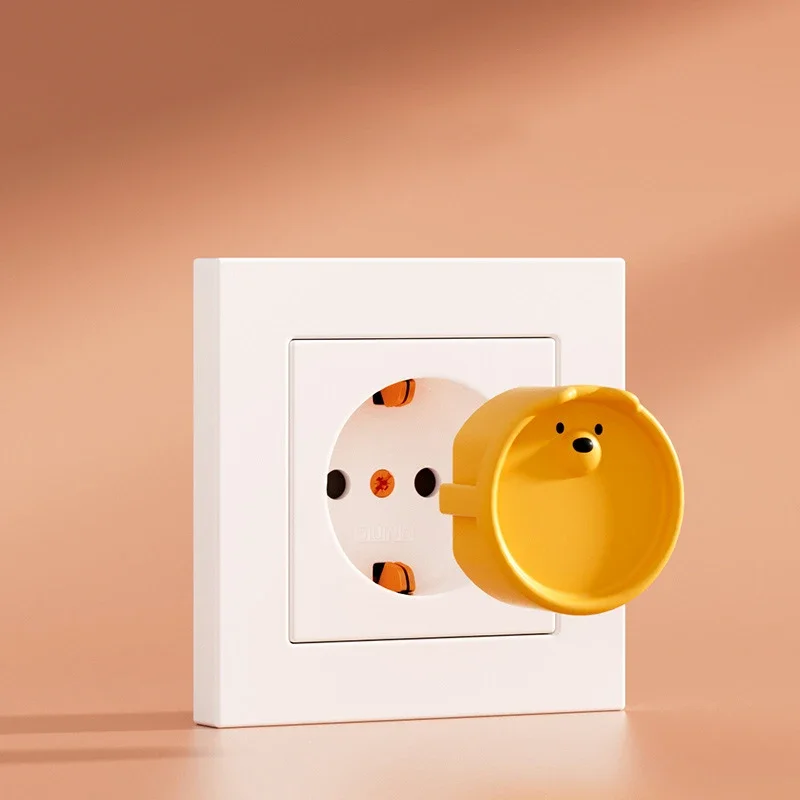 Baby-Sicherheits-Steckdosenabdeckungen, 5 Stück, Cartoon-Silikon, Anti-Stromschlag, staubdicht, Stecker für Haushaltssteckdosen – Detail 5