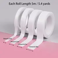8/800m Double Sided Tape Ultra-thin White Strong Sticky Tapes Stickers Super Adhesive Tape Strips for Home Office Supplies 6