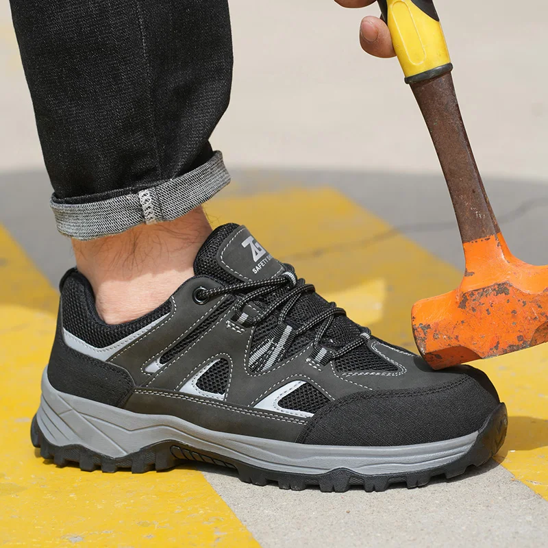

Construction Site Safety Shoes for Men Women breathable work shoes Puncture-Proof protective work sneakers Indestructible shoes