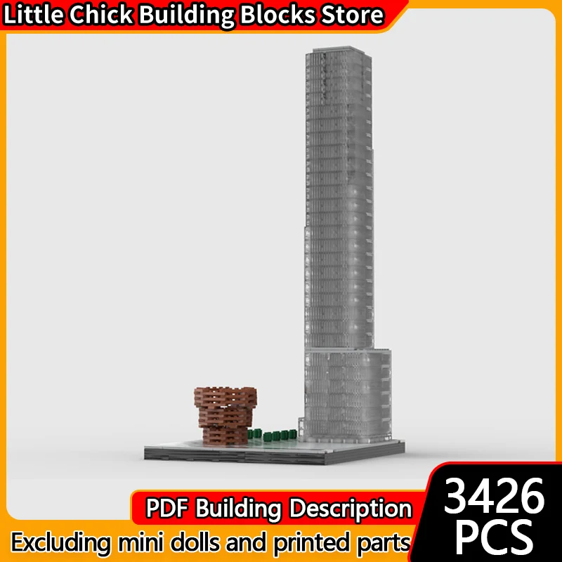 

City Street View Model MOC Building Bricks Tower And Art Architecture Modular Technology Children Holiday Gift Assemble Toy Suit