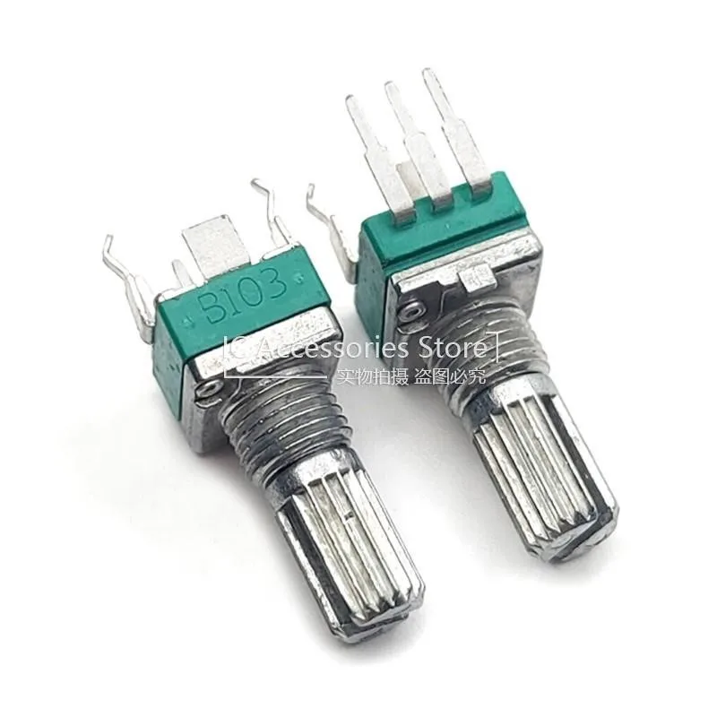 5PCS Precision Adjustable Potentiometer R09 Type RK097 Vertical Bent Foot Single B5K B10K B20K B50K B100K B500K Shaft 15MM