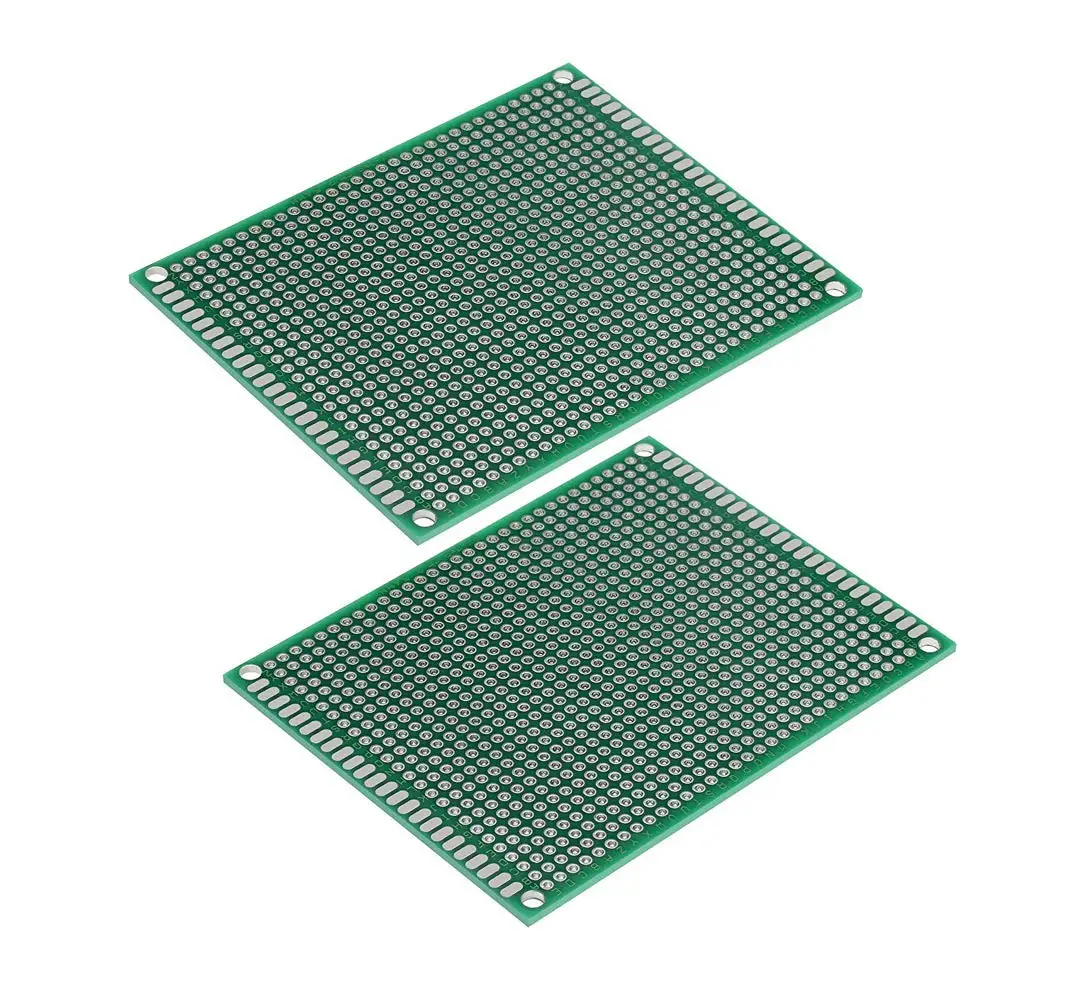 2/5/10PCS PCB Board Prototype Board Green 2x8/3x7/4x6/5x7/6x8/9x15cm Double Sided Circuit Boards For DIY Soldering Project