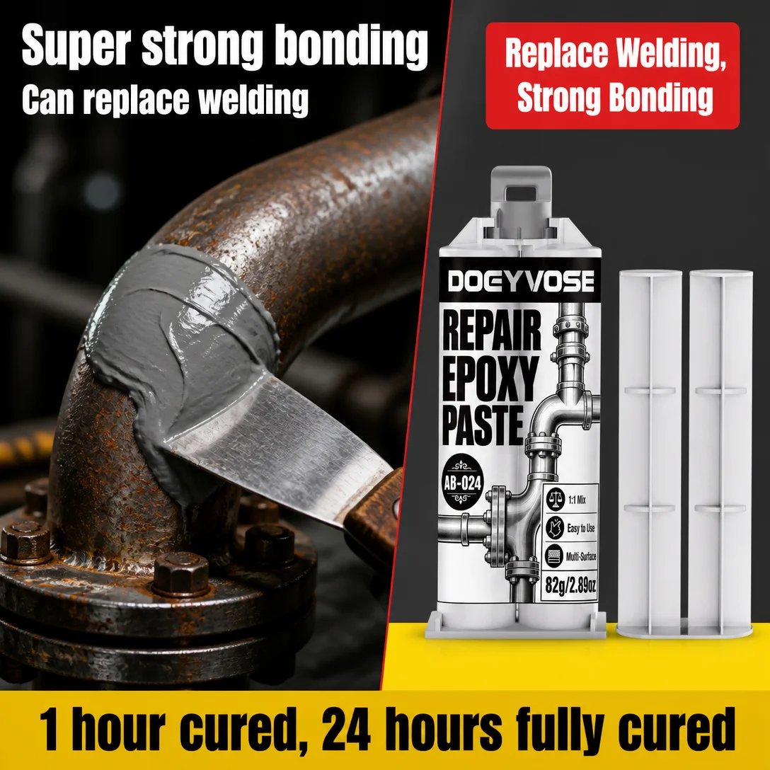82g AB Metal Cast Repair Paste Waterproof Strong Bond Filler for Metal Defect Restoration