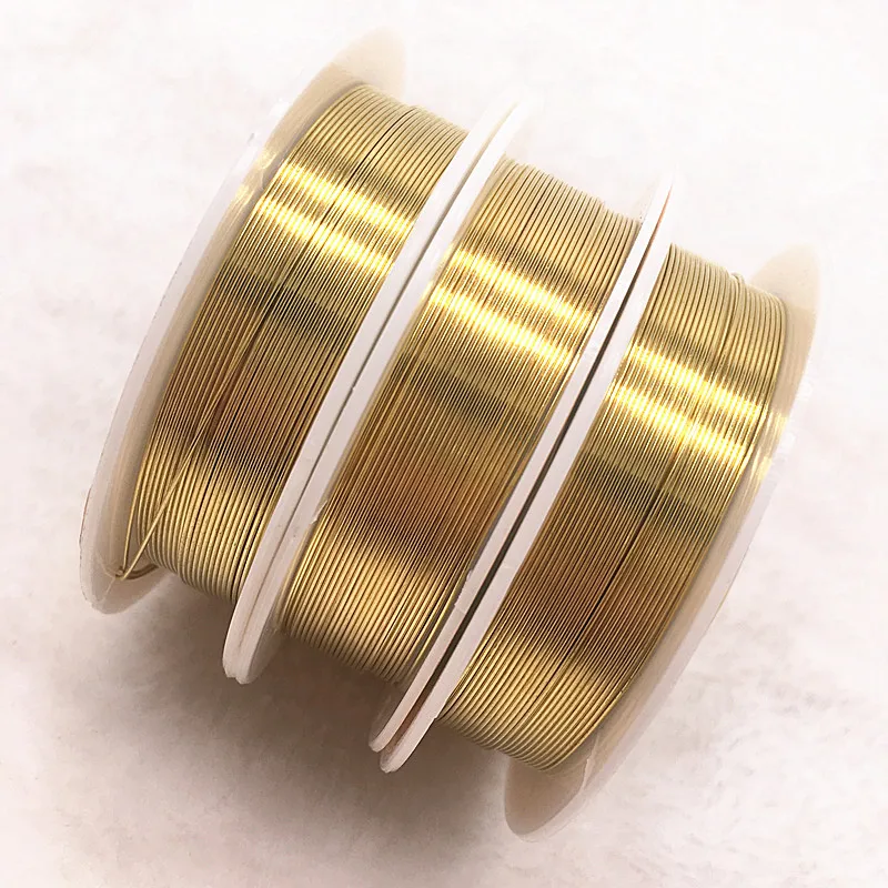 Newly Copper Wire 0.2/0.3/0.4/0.5/0.6/0.7/0.8/1.0mm Silver Gold Copper Color 1 Roll For Jewelry Metal Wire Coil Handiwork DIY