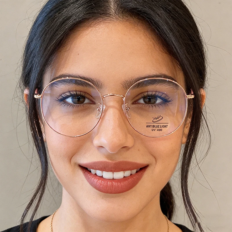 

CCspace круглые металлические очки по рецепту женские очки для близорукости большая оправа прогрессивные оптические очки для женщин