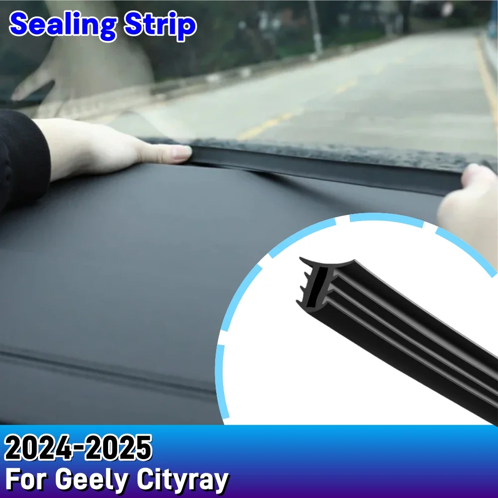 

For Geely Cityray 2024 2025 Car Styling Sound Insulation Strip Central Control Rubber Sealing Strip Upgrade Interior Accessories