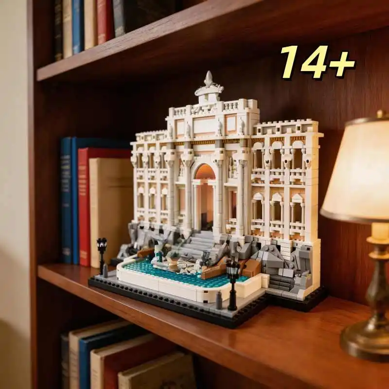 

Коллекционная модель-конструктор MOC: классический фонтан в европейском стиле, для взрослых, украшение для дома и рабочего стола, подарок