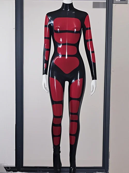 

Latex Rubber Gummi Catsuit Fashion club Bodysuit tight Light uniforms Suit Cosplay Purely handmade