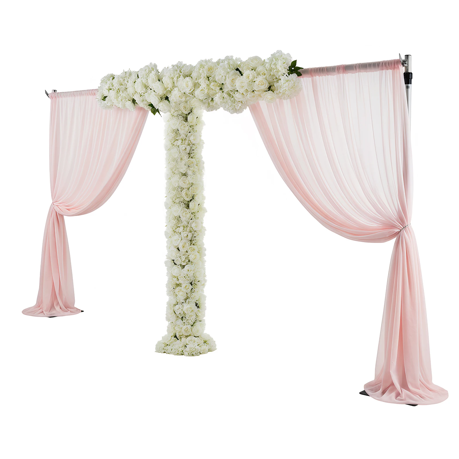 

Photo Backdrop Stand Kit 118x236inch Double Crossbar with Metal Base Height Adjustable for CeremonyParties Wedding Video Studio