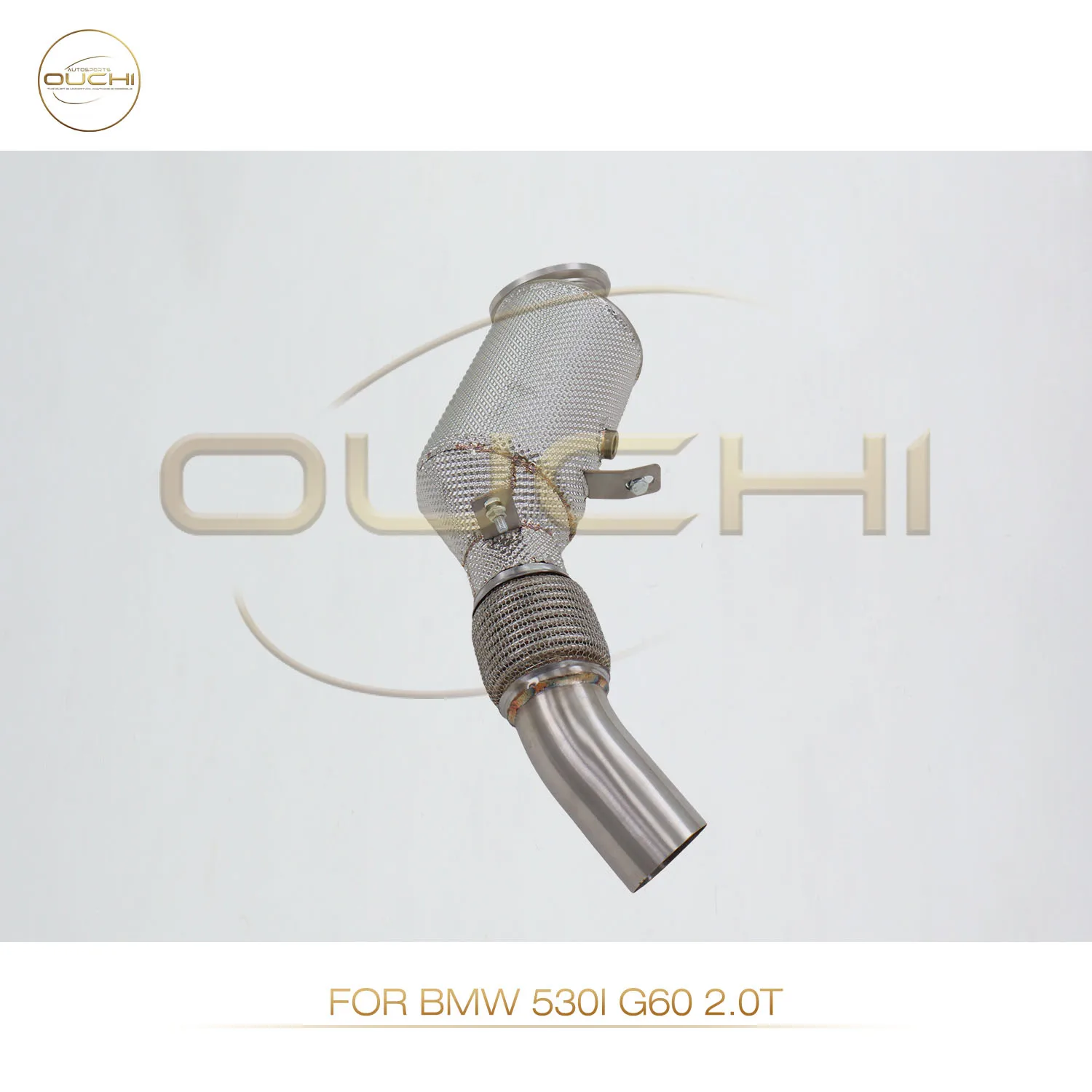 

OUCHI Factory Direct Sales SS304 Downpipe For BMW 530i G60 2.0T Easy Installation Exhaust Parts With Heat Shield With Catalysis