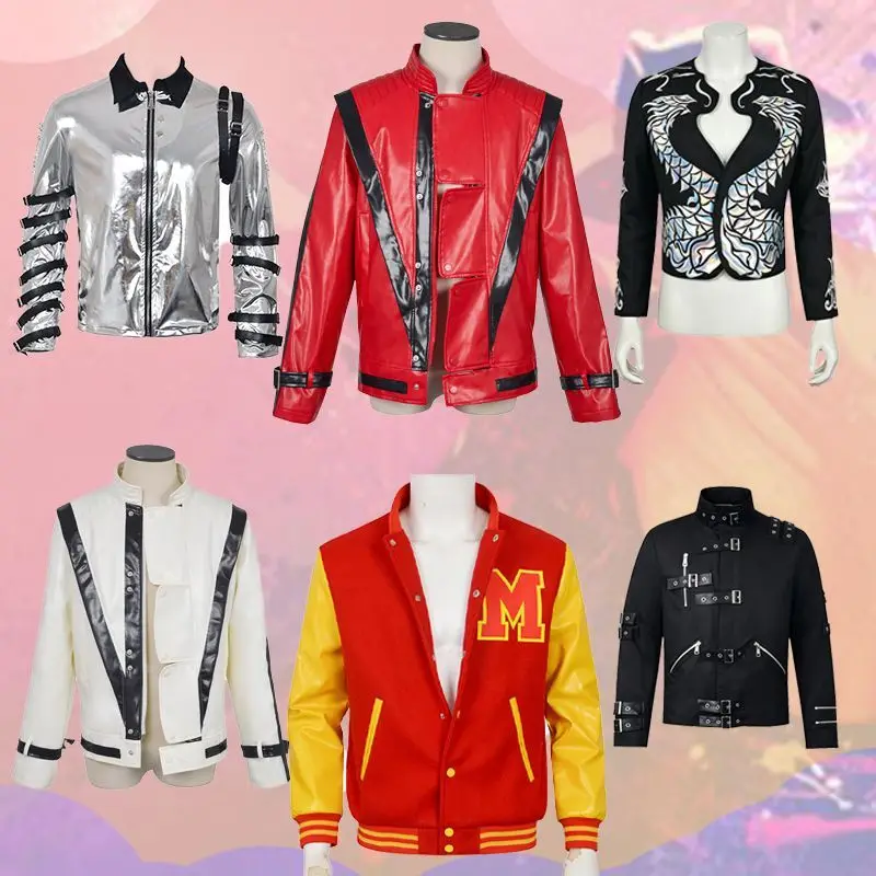 Veste de cosplay pour hommes, idéale pour les représentations de Michael Jackson, Halloween, fêtes de Noël, costumes de scène, nouvelle collection.