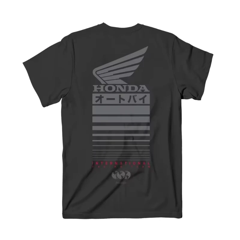 

Honda 2026 New Hot The Racing Man's T-shirt From The Retro Motorcycle Series Features A Loose-necked Hip-hop Tops Non-wing Tee