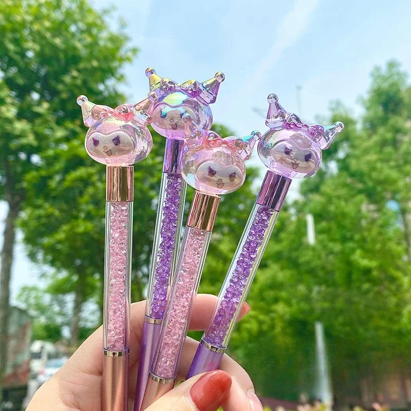 

Hello Kitty Crystal Cat Claws Broken Diamond Black Gel Pen Cute Cartoon Signature Pen Creativity Good Looks Student Stationery