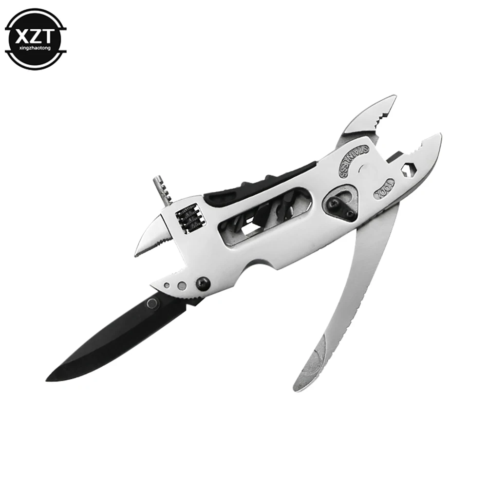 Multitool Pliers Pocket Knife Screwdriver Set Kit Adjustable Wrench Jaw Spanner Repair Outdoor Camping Survival Multi Tools