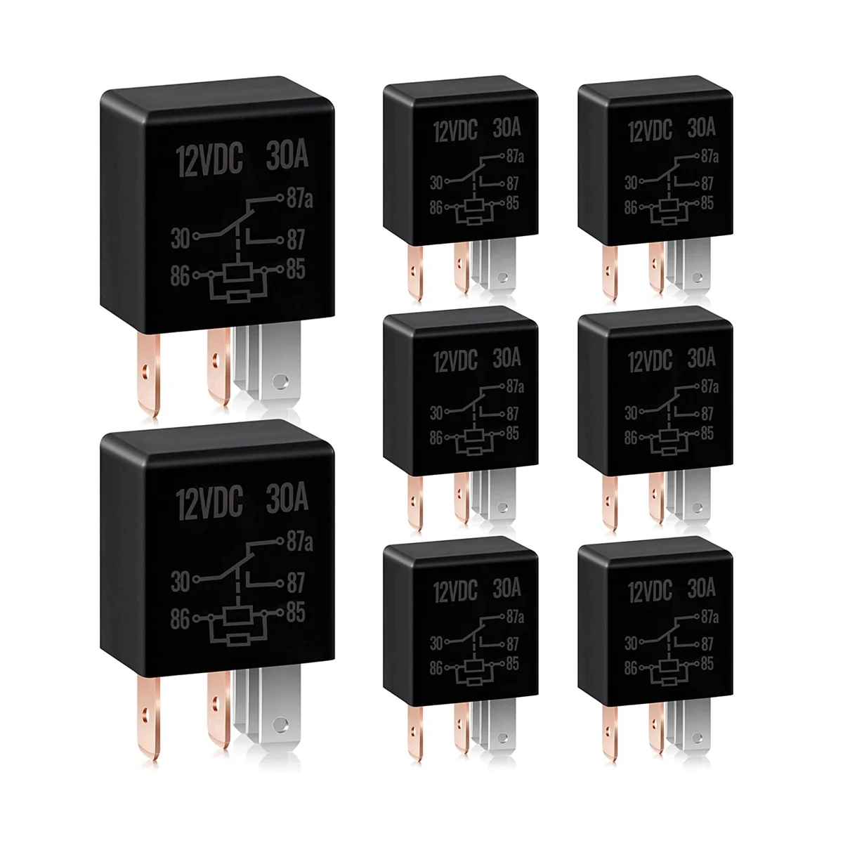 

X68A-5 Pin Relay 12V 30A Relay Multi Automotive Relay Car Heavy Duty Relay for Car Motor Replacement Accessories ,8 PCS