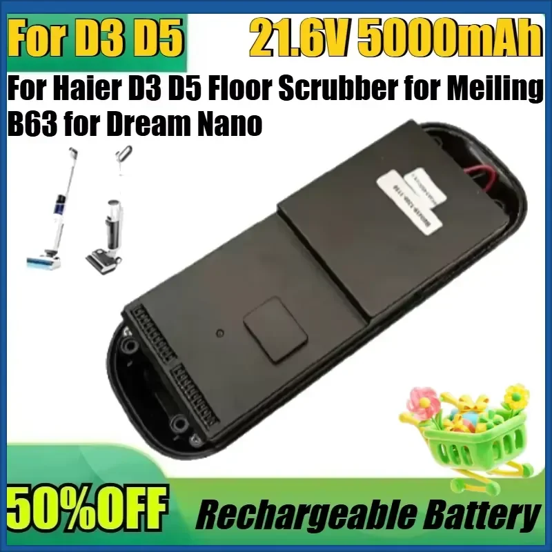 

New For Haier D3 D5 Floor Scrubber for Meiling B63 for Dream Nano for Blue Treasure BP-DT05 Sweeping Robot Battery