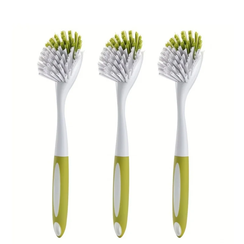 1PC Pot Cleaning Brush, Plastic Multifunctional Kitchen Crevice Cleaning Brush with Long Handle, Cross-Border Exclusive Supply,
