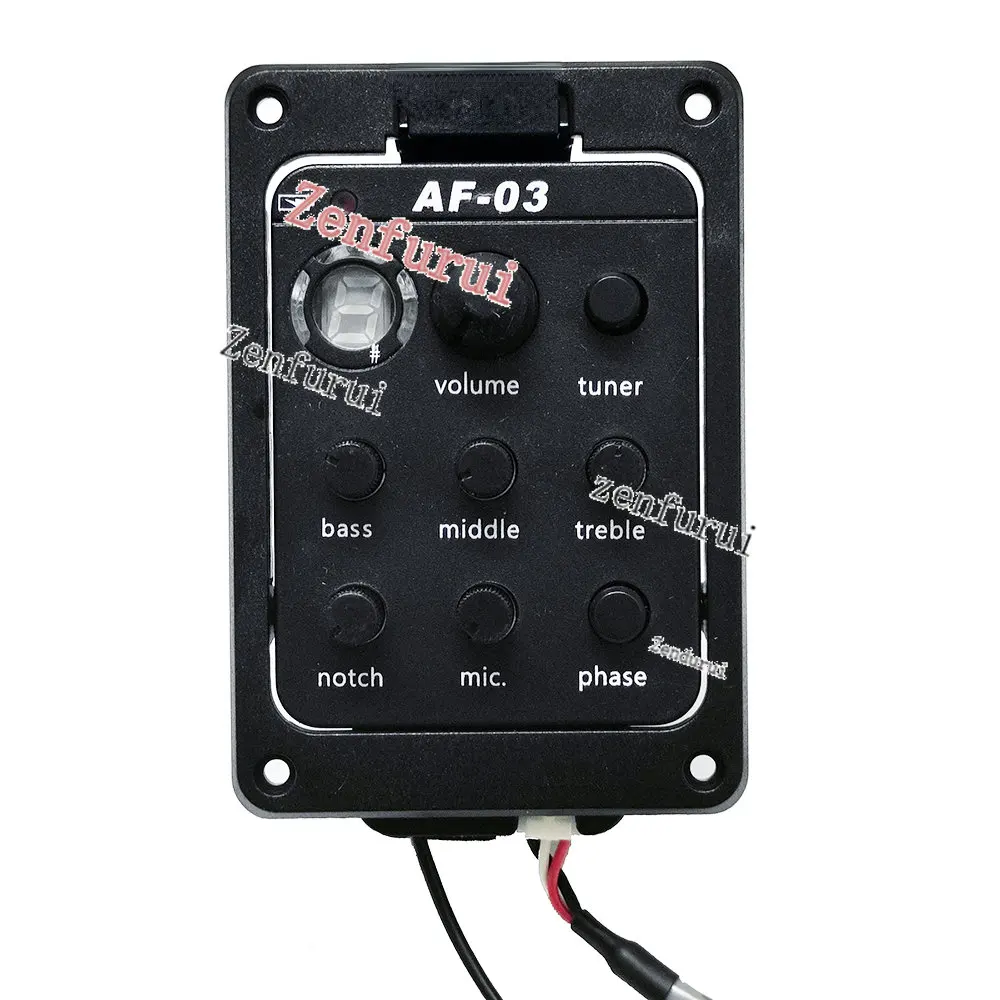 301 Folk Acoustic Acoustic Guitar Piezoelectric Vibration Pickup Board Finger Bullet Tuning Dual-Mode Microphone with Tail Nail