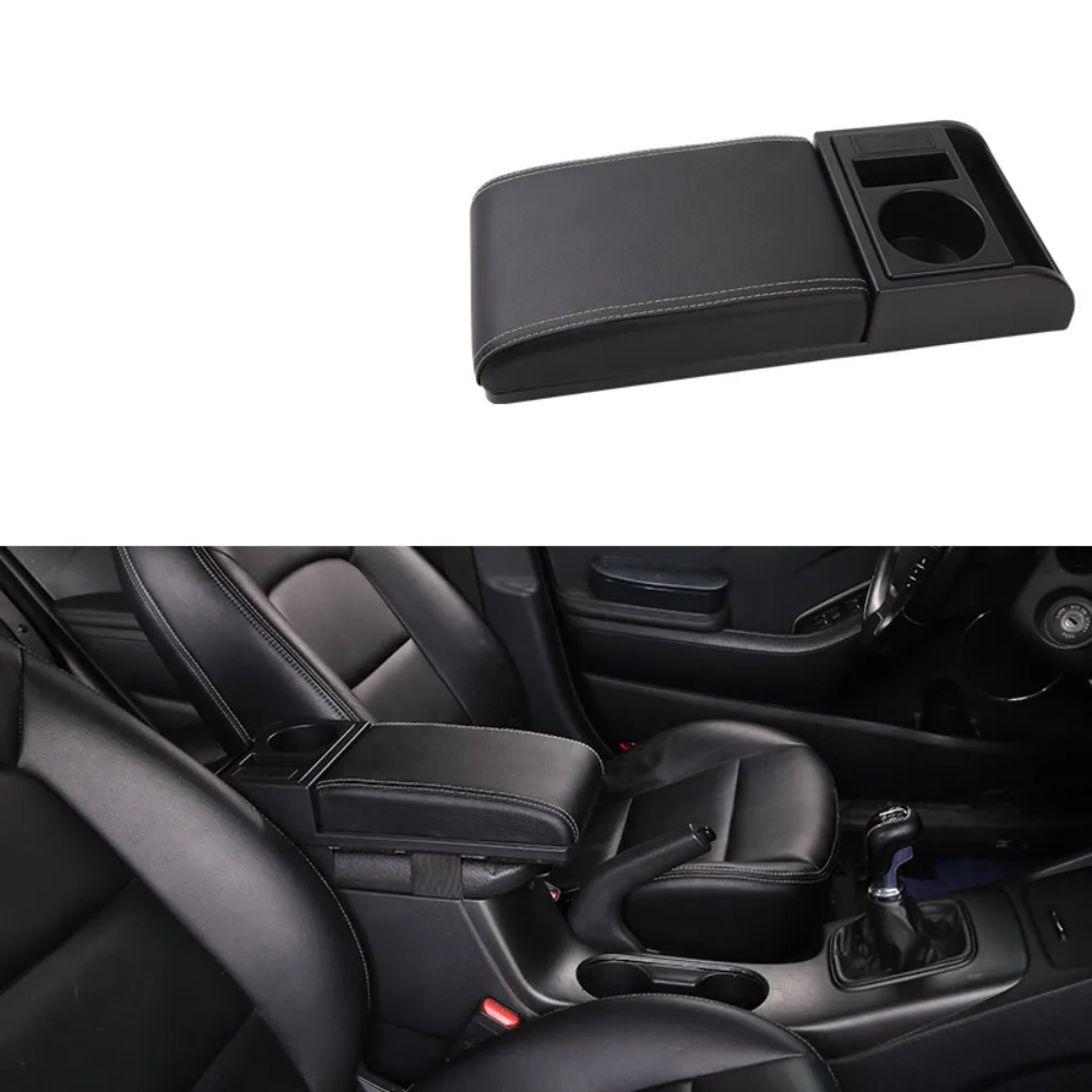 

Cup Holder Armrest Heightening Cushion Scalable Large Capacity Car Armrest Storage Box Phone Slot Easy To Install