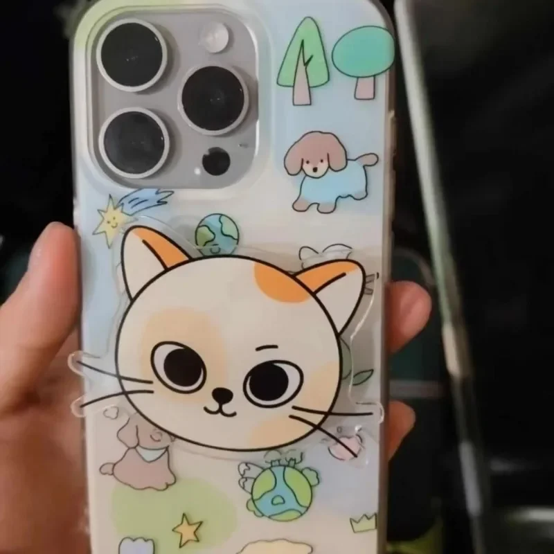 الكورية الذكور المشاهير شخصية IP الحيوان صورة حامل هاتف أكريليك لطيف قابلة للتطوير الهاتف سطح المكتب حامل المشجعين جمع هدية #5