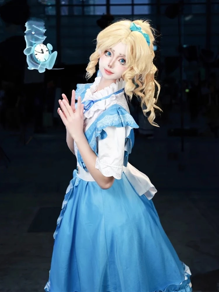 

Reporter Cosplay Identity V Alice Women Sweet Dress Interpretation Star Costume Role Play Hallowmas Comic-con Party Suit Stock