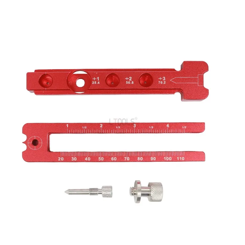 Bussola multifunzionale regolabile per tracciatore per la lavorazione del legno con scala metrica, righello di posizionamento, strumenti hardware per disegno in lega di alluminio