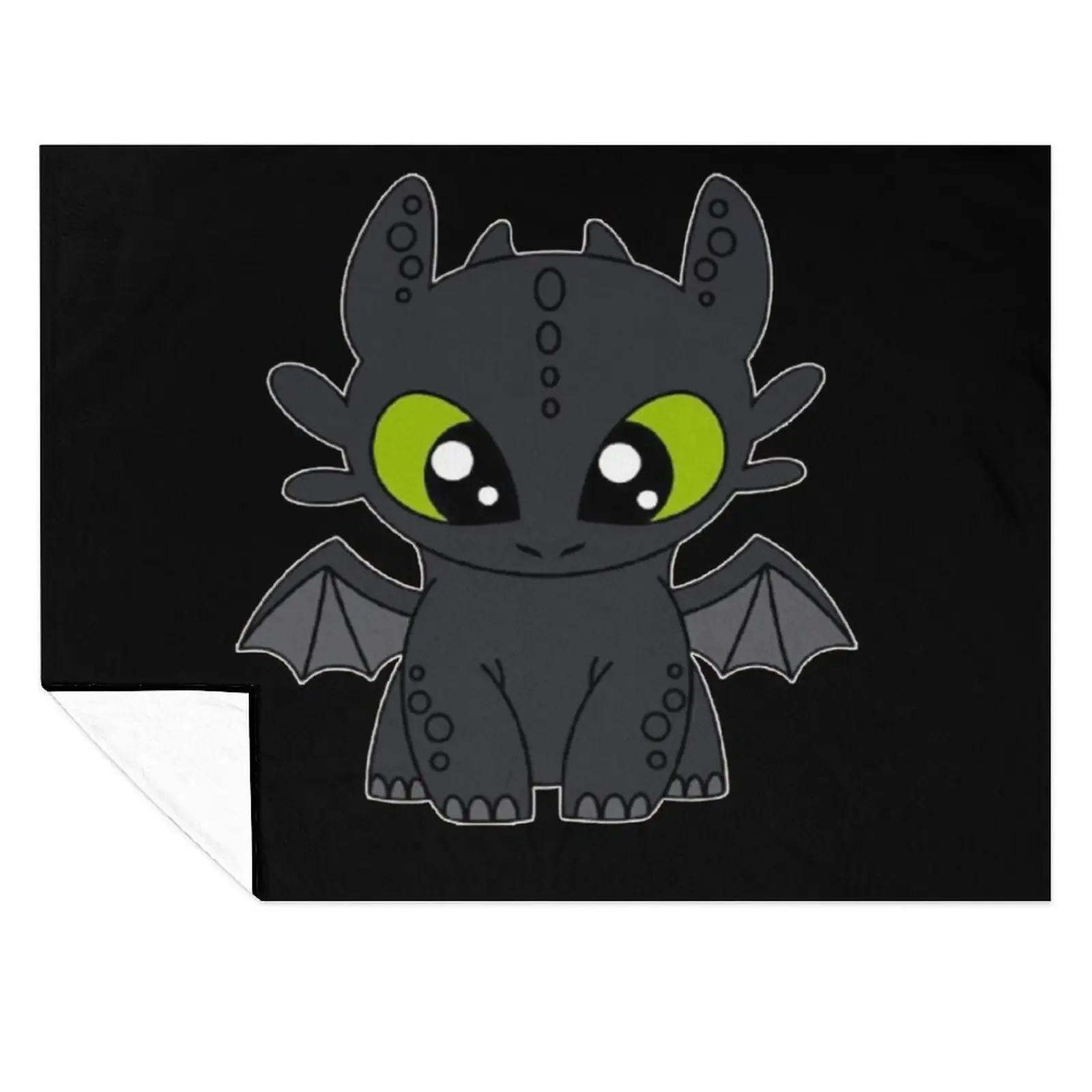 

Night Fury the Black Dragon Throw Blanket Giant Sofa Shaggy Loose valentine gift ideas Blankets