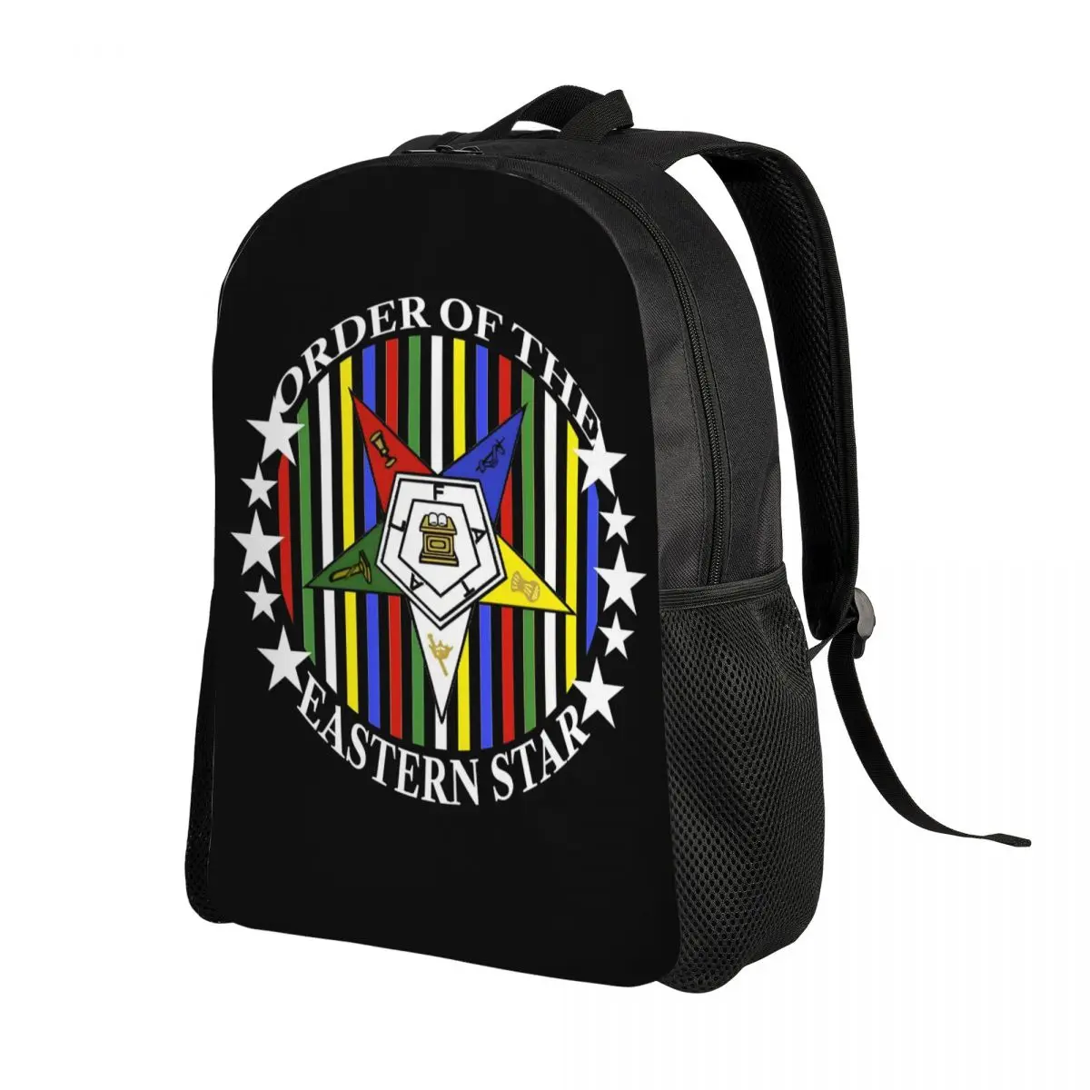 Custom OES Order Of The Eastern Star Logo Travel Backpack School Computer Bookbag Circle Sisterhood College Student Daypack Bags