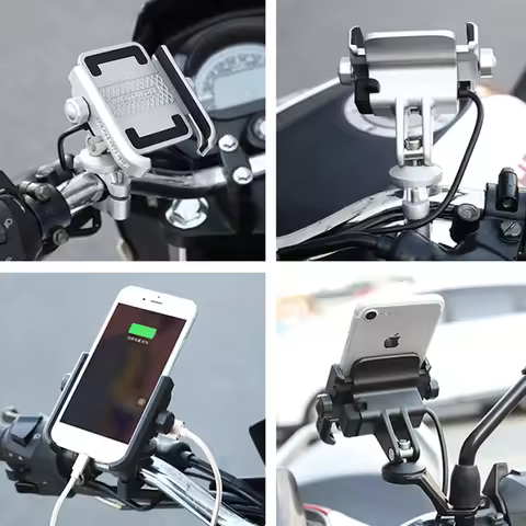 MOTOWOLF Motor Bike Bicycle Motorcycle Phone Mount Holder 360 Degrees Rotation Phone Holder Universal ALL Phone with USB