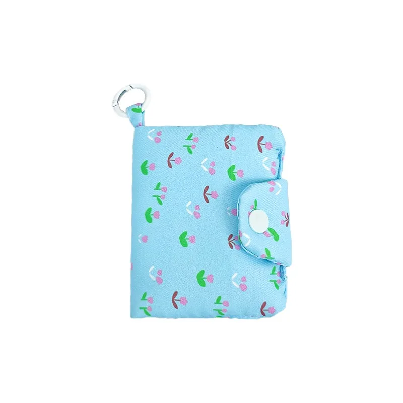 Ins-style Niche Coin Purse, Simple Water Flower Fabric Coin Bag, Retro Storage Coin Bag, Card Bag, Earphone Bag