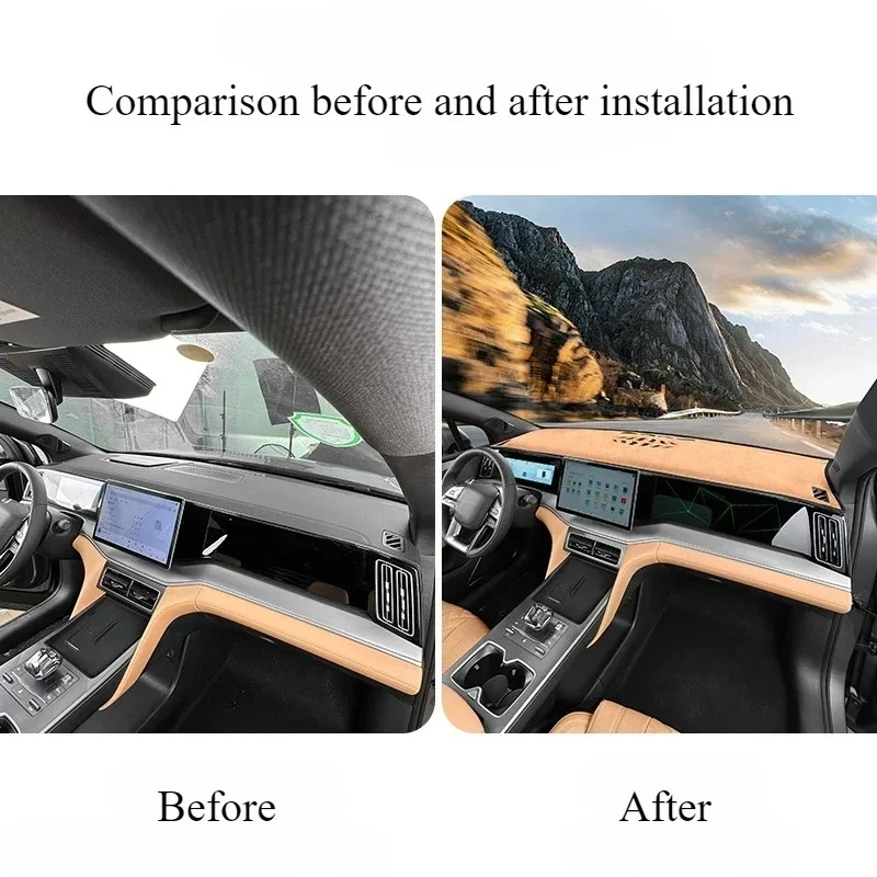 Car Center Console Sunscreen Protective Pad For BYD Song L DMI Instrument Panel Blackout Mat Thermal Insulation Sunshade Block