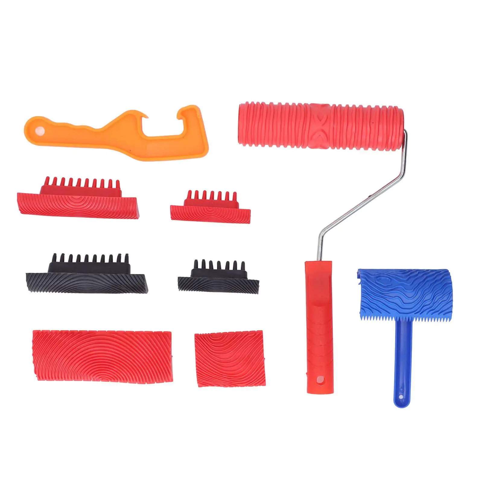 Wood Graining Roller - Durable Rubber ABS Tool for Home Decoration - Wide Application on Walls - Portable Design